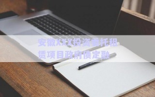 安徽XXX投資委托租賃項目政府債定融 安徽XXX投資委托租賃項目政府債定融