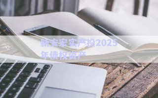 新安宏實產(chǎn)投2025年債權資產(chǎn)